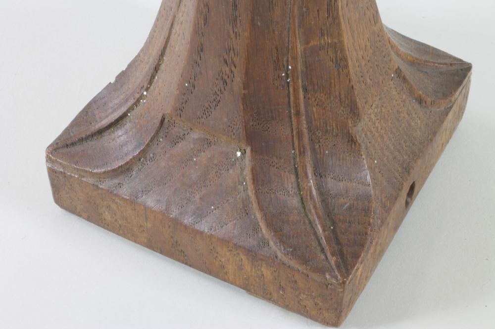 AN OAK TABLE LAMP BASE BY ROBERT THOMPSON Image