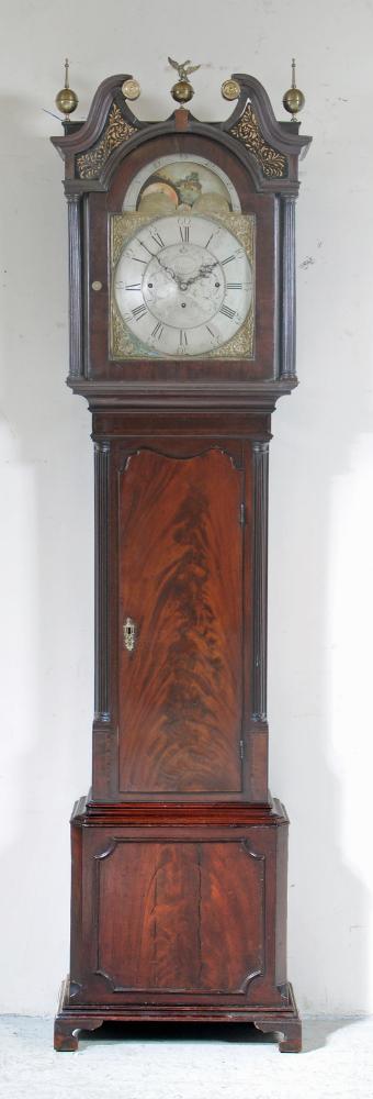 A MAHOGANY LONGCASE MUSICAL CLOCK Image
