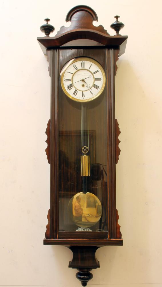 A VIENNA TYPE WALL TIME PIECE Image