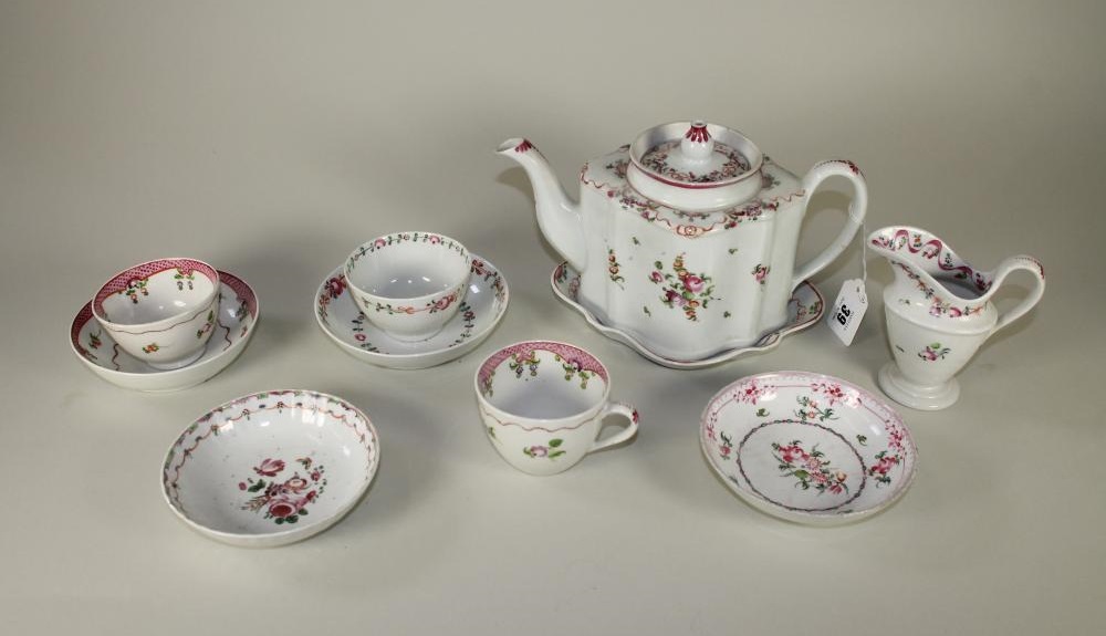A NEWHALL PORCELAIN SILVER SHAPED TEAPOT Image