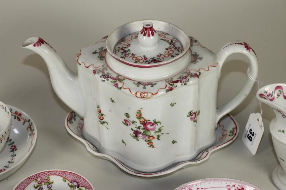 A NEWHALL PORCELAIN SILVER SHAPED TEAPOT Image