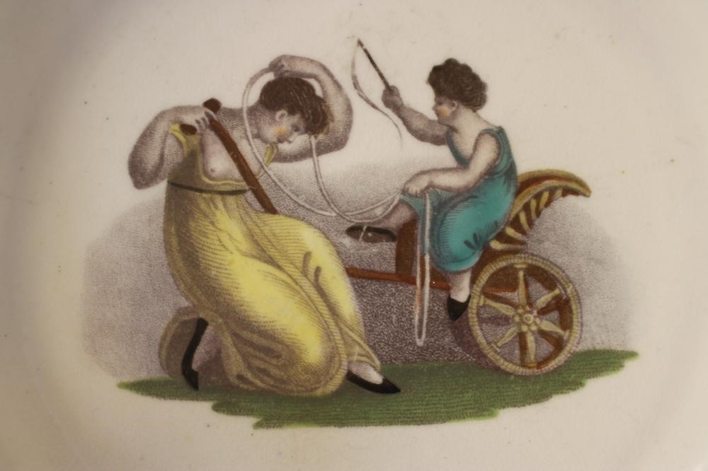 TWO ENGLISH PORCELAIN ARMORIAL SOUP PLATES Image