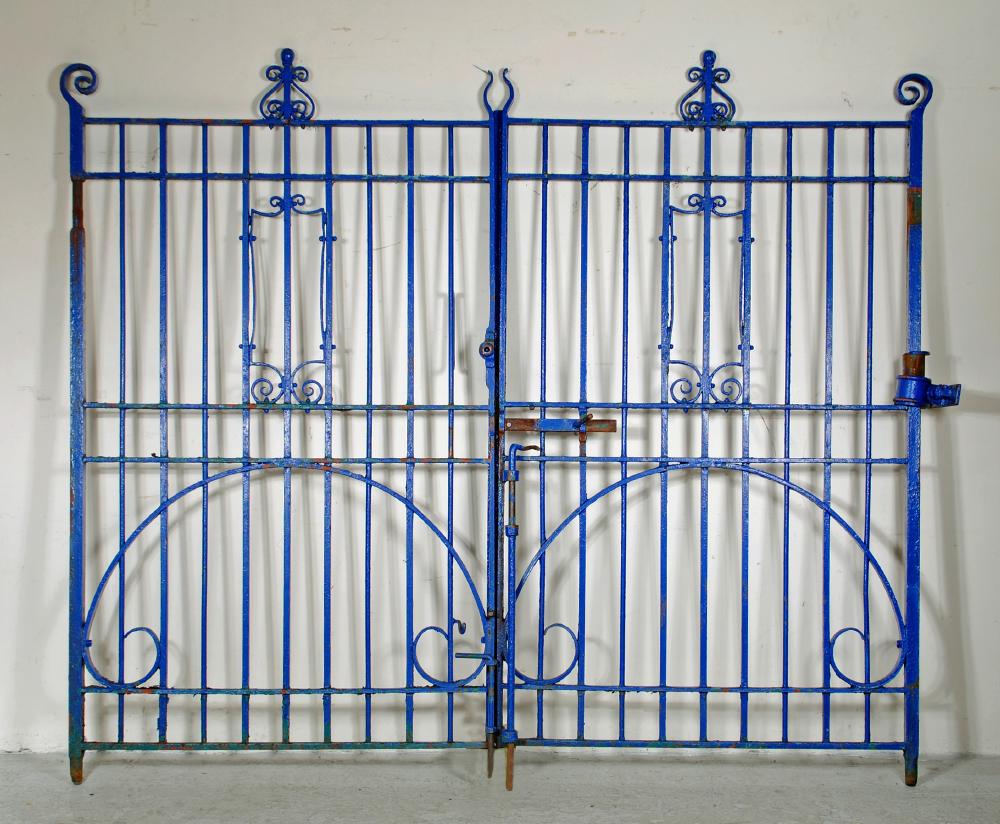 A PAIR OF WROUGHT IRON ENTRANCE GATES Image