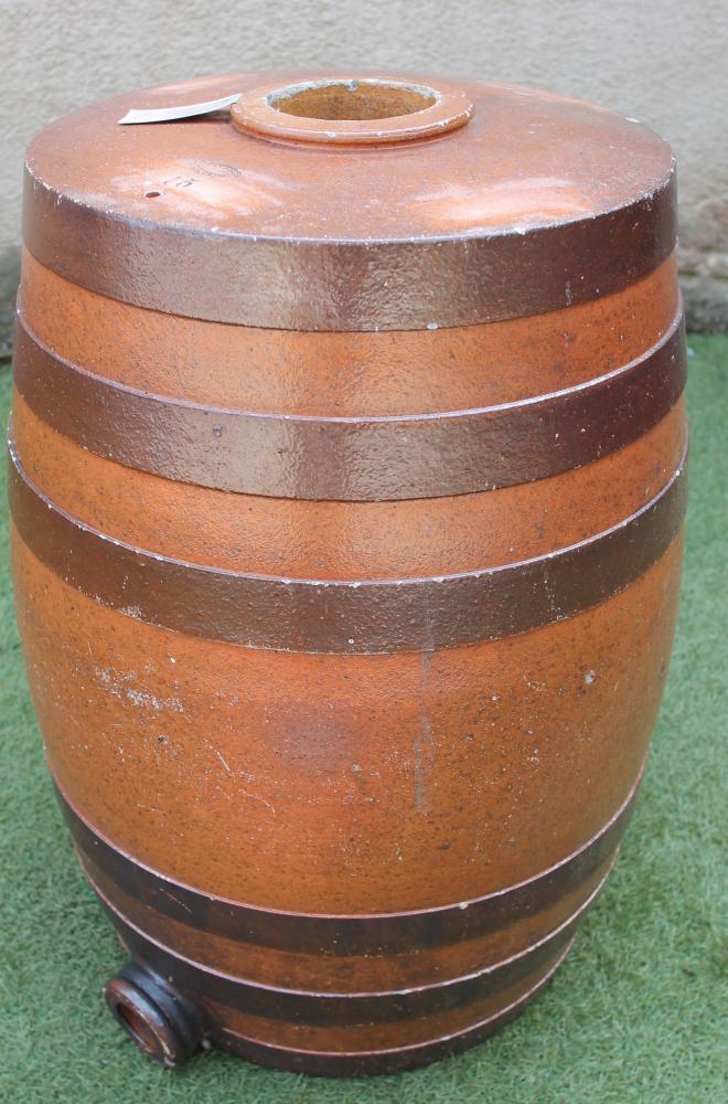 A SALTGLAZED STONEWARE CIDER BARREL by J. Stiff & Sons Image