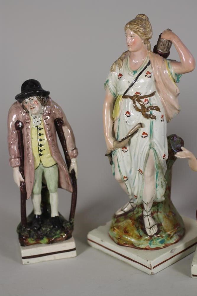 A PEARLWARE FIGURE OF DIANA Image
