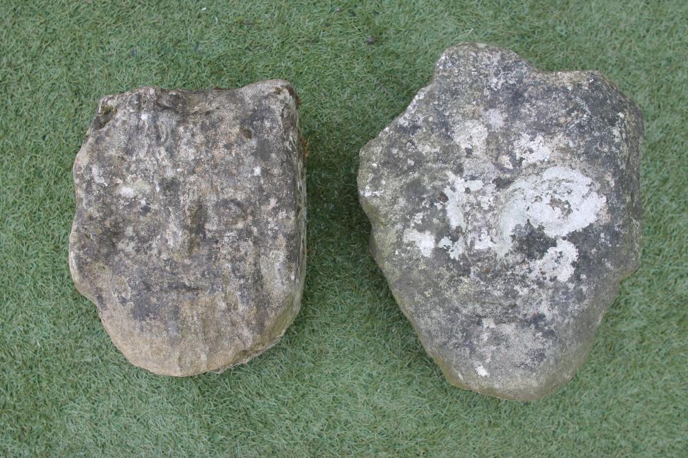 A CARVED SANDSTONE HUMAN HEAD Image
