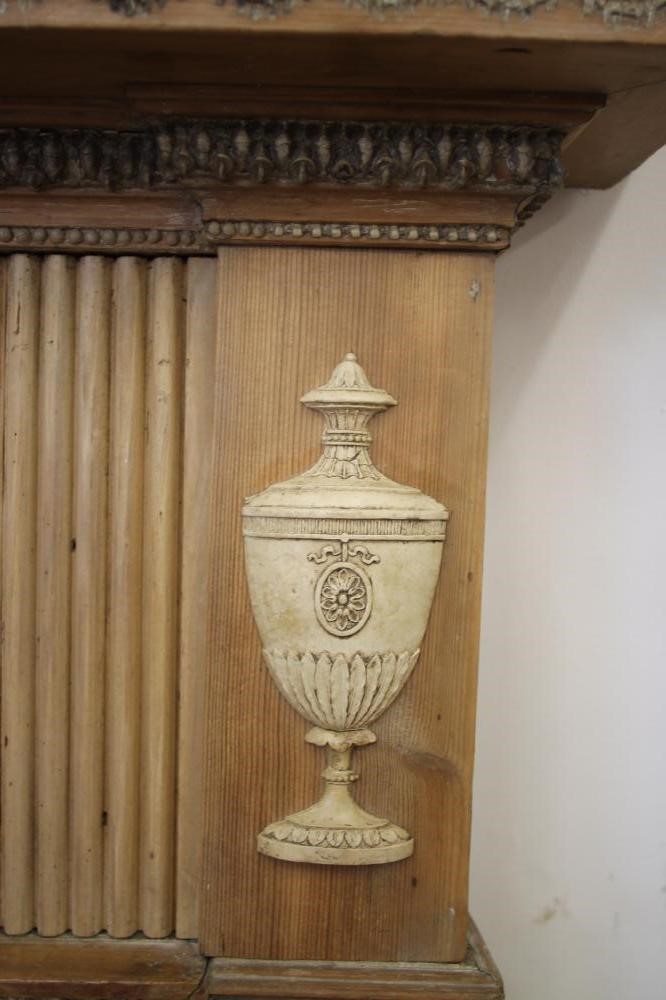A GEORGIAN PINE AND GESSO CHIMNEY PIECE Image