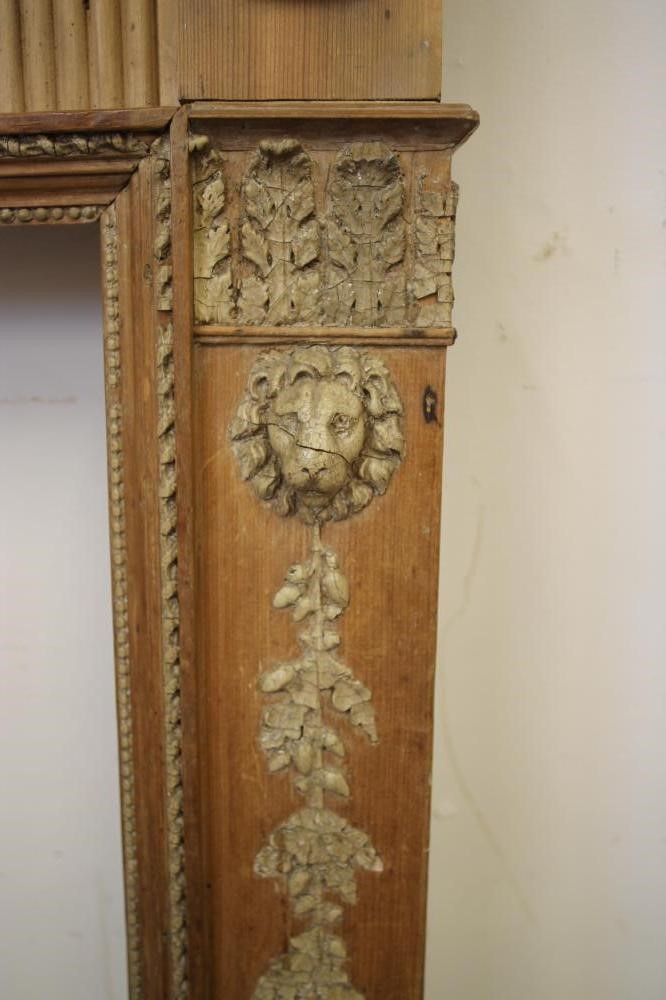 A GEORGIAN PINE AND GESSO CHIMNEY PIECE Image