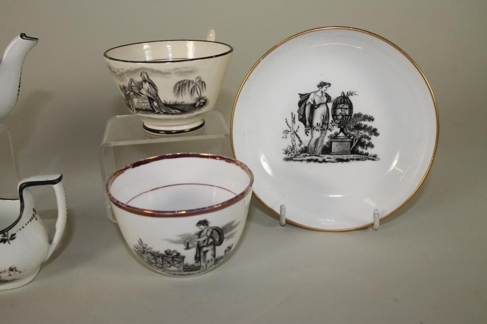 A CHILD'S STAFFORDSHIRE PEARLWARE THREE PIECE TEA SERVICE Image