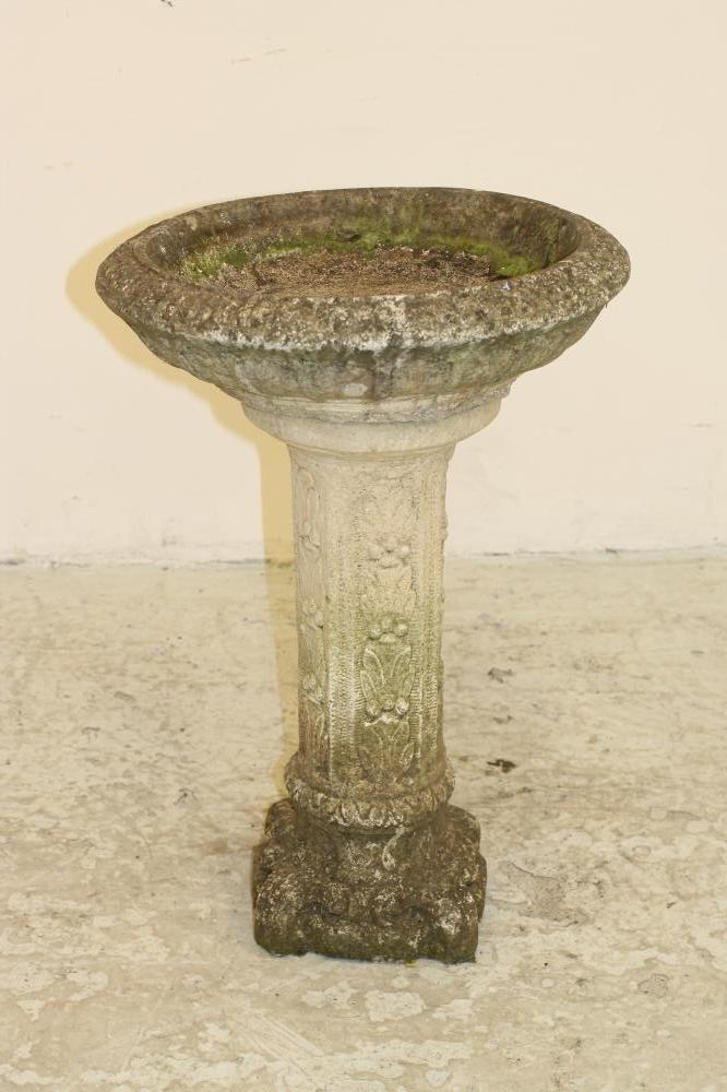 A COMPOSITION STONE BIRD BATH Image