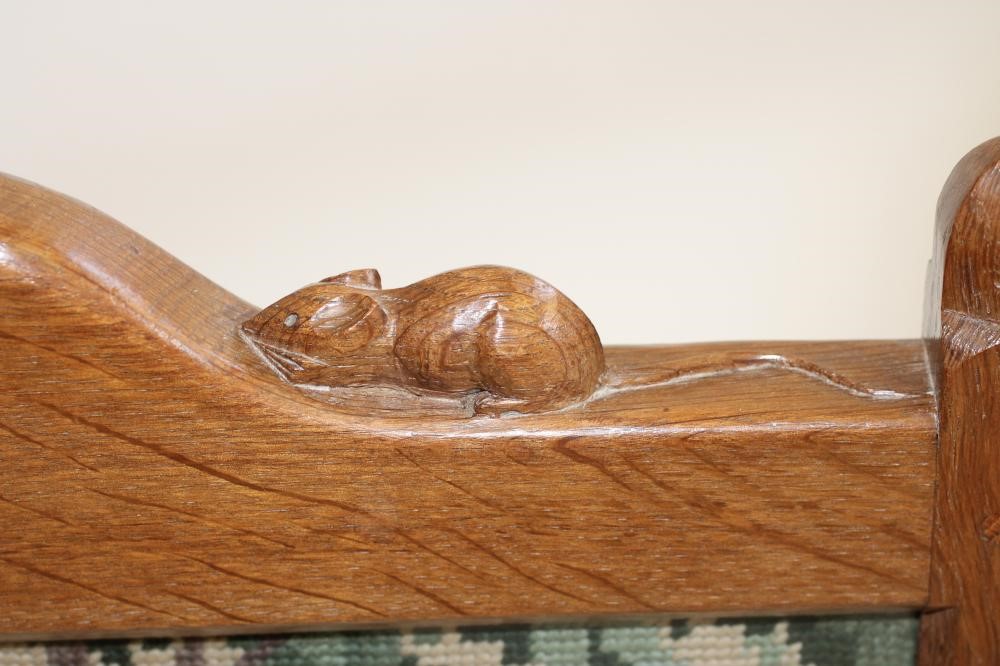 AN OAK FIRESCREEN BY ROBERT THOMPSON Image