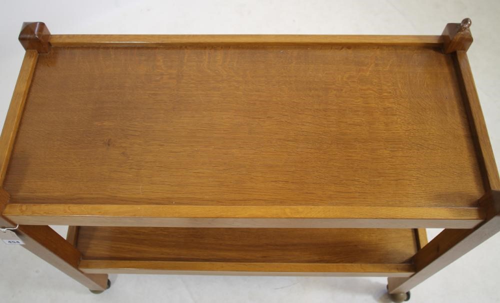 AN OAK DINNER WAGON BY ROBERT THOMPSON Image