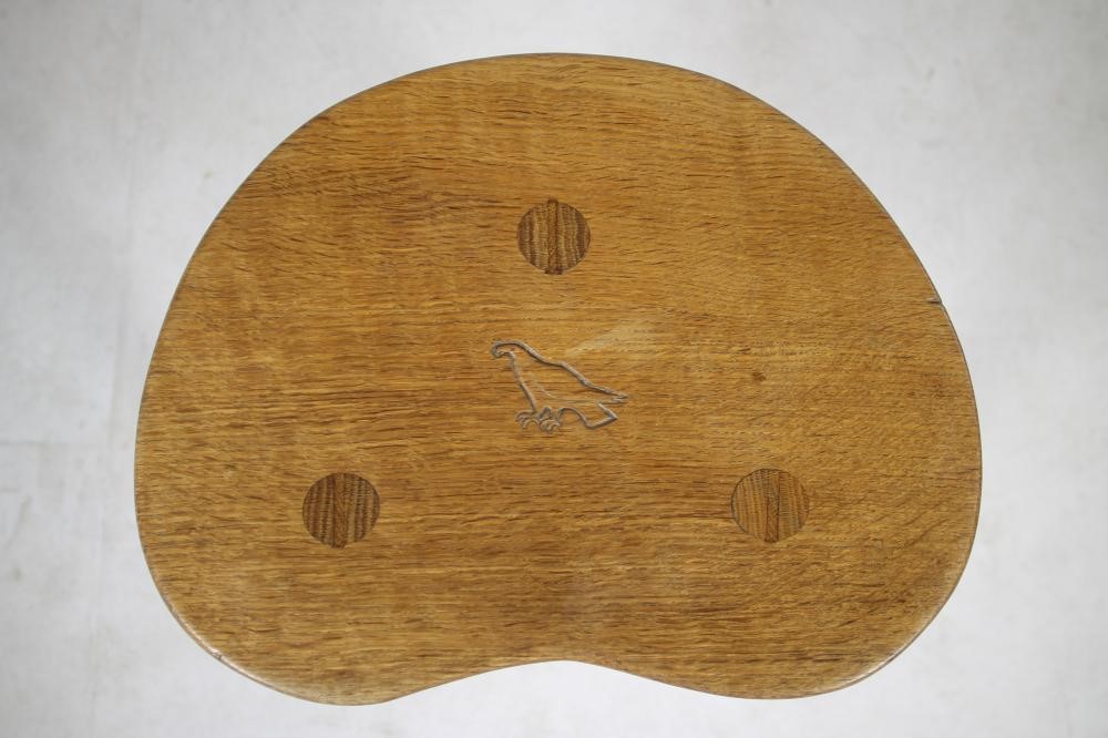 AN ADZED OAK STOOL by Albert Jeffray Image