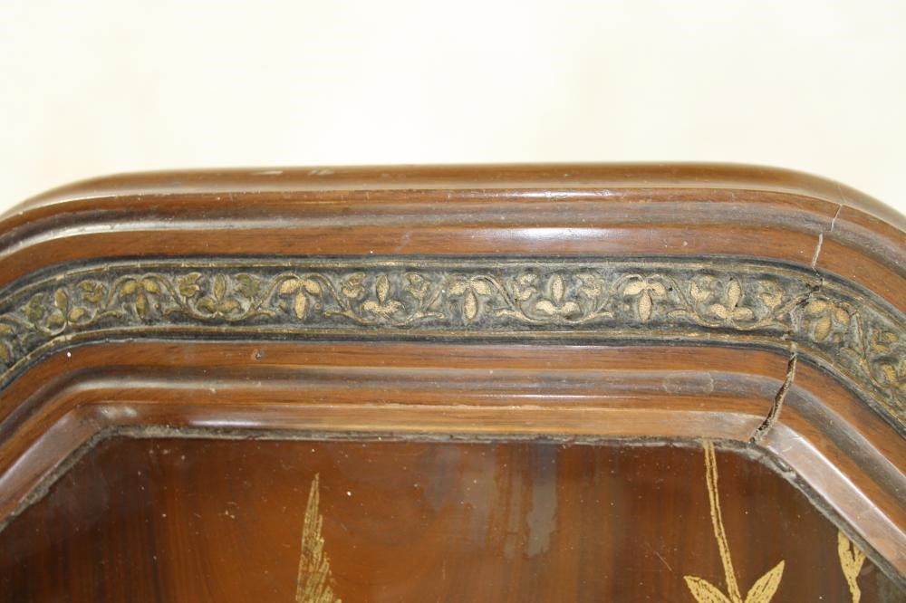 AN AESTHETIC STAINED WOOD AND PARCEL GILT OCCASIONAL TABLE Image
