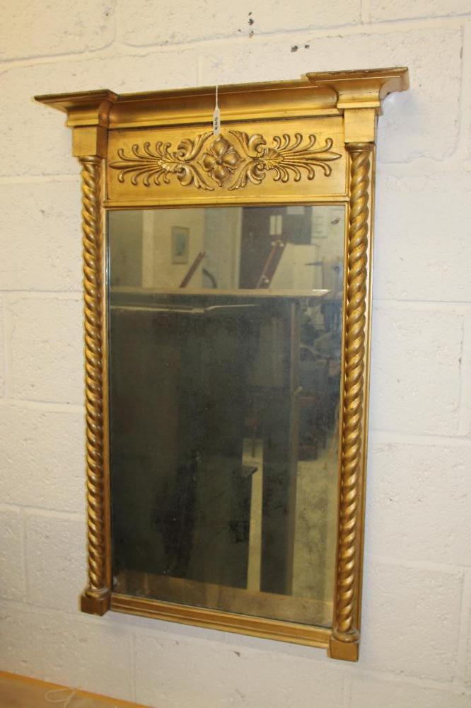 A REGENCY GILT WOOD AND GESSO PIER GLASS Image