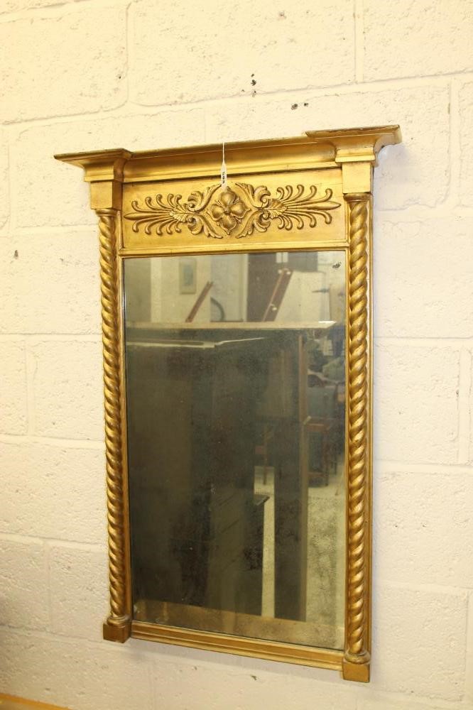 A REGENCY GILT WOOD AND GESSO PIER GLASS Image