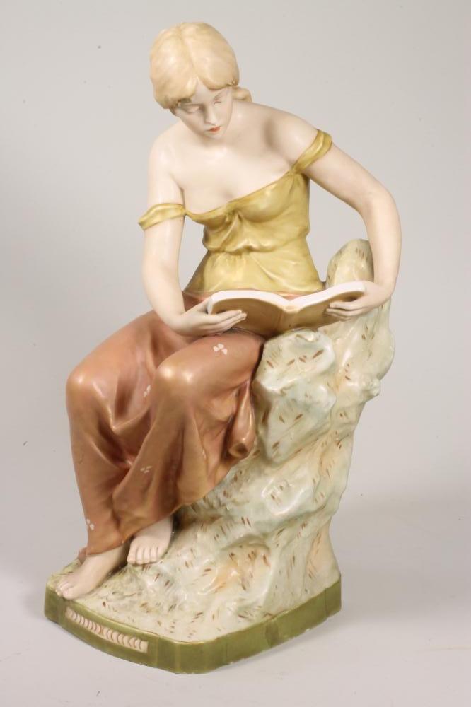 A ROYAL DUX PORCELAIN FIGURE Image