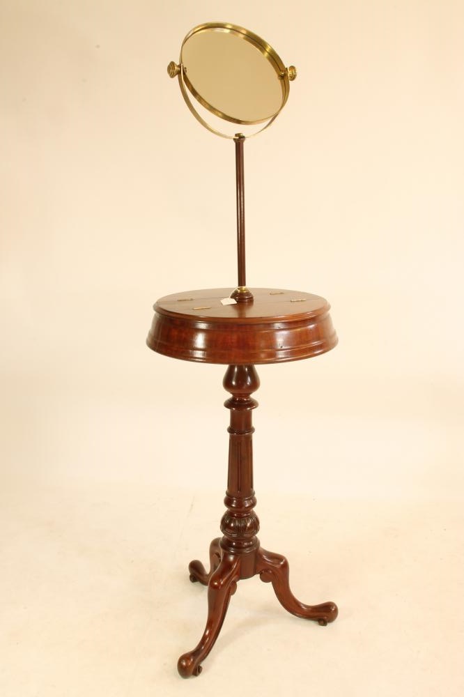 A VICTORIAN MAHOGANY SHAVING STAND Image