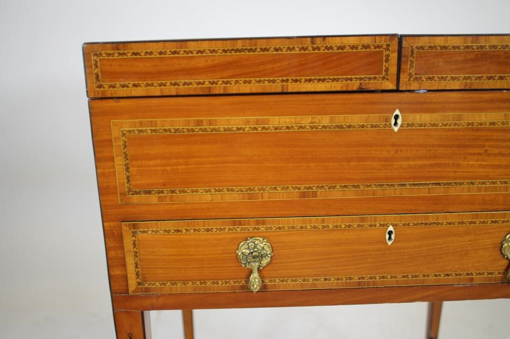 A SHERATON REVIVAL SATINWOOD TOILET TABLE Image