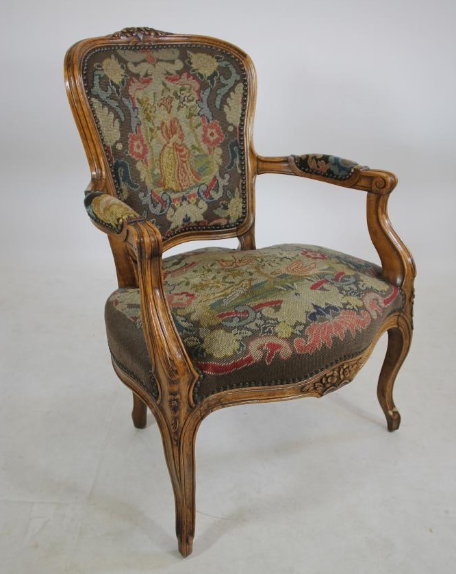 A BEECH FRAMED FAUTEUIL Image