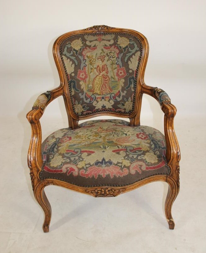 A BEECH FRAMED FAUTEUIL Image