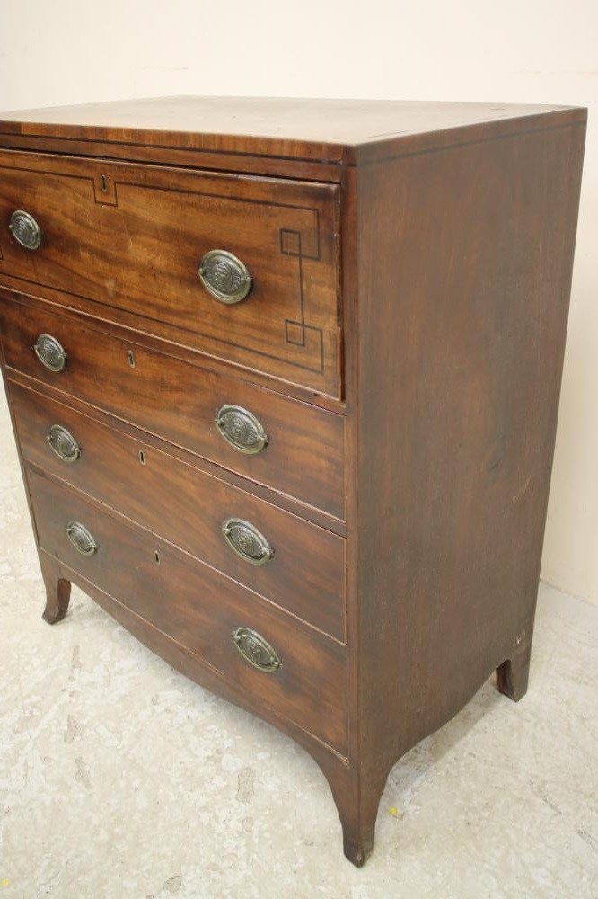 A REGENCY MAHOGANY SECRETAIRE CHEST Image