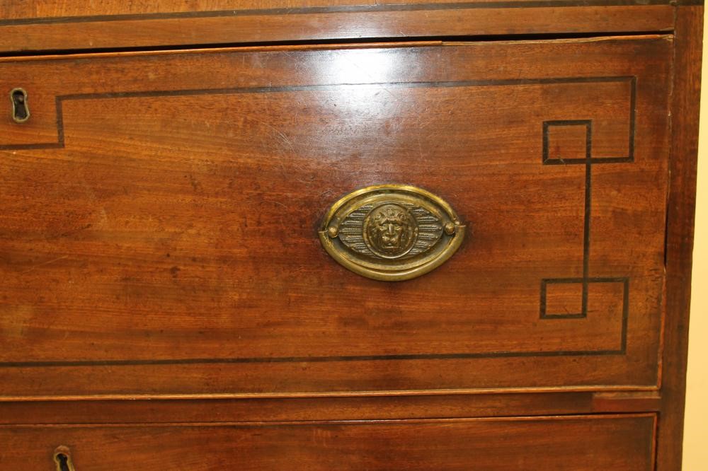 A REGENCY MAHOGANY SECRETAIRE CHEST Image
