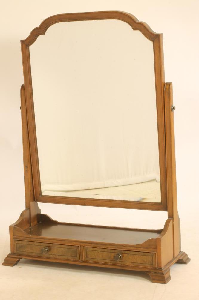 A LARGE MAHOGANY TOILET MIRROR Image