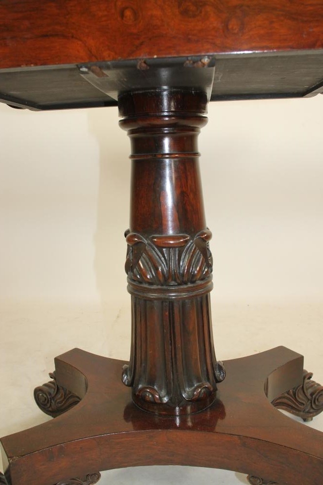 A REGENCY ROSEWOOD FOLDING CARD TABLE Image