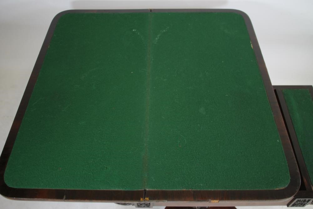 A REGENCY ROSEWOOD FOLDING CARD TABLE Image