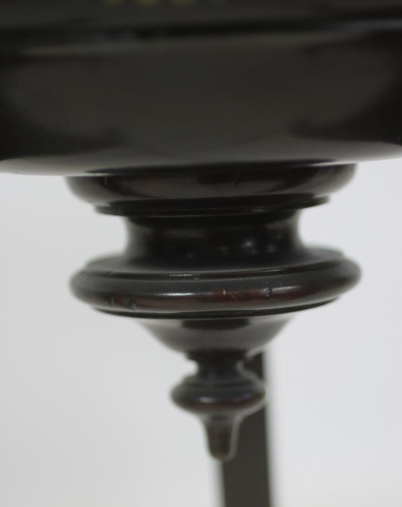 A PAIR OF EDWARDIAN MAHOGANY JARDINIERES by James Shoolbred & Co. Image