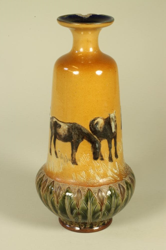 A ROYAL DOULTON STONEWARE VASE Image