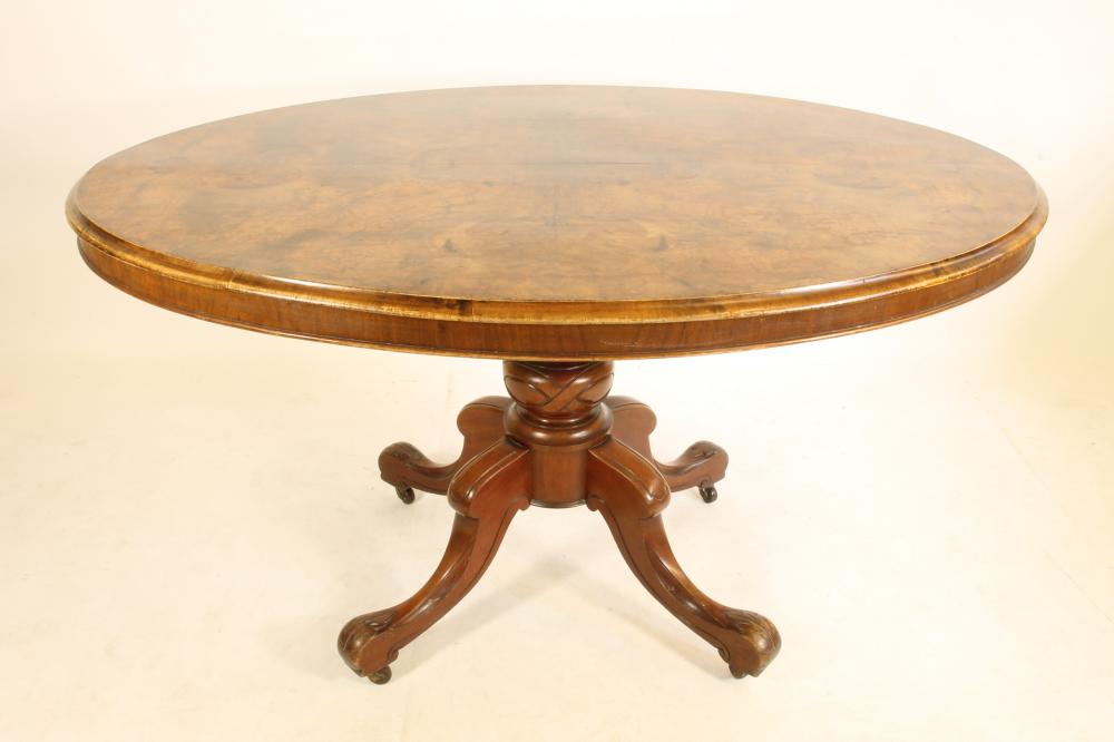 A VICTORIAN WALNUT LOO TABLE Image