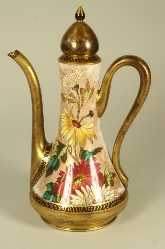 A DOULTON EARTHENWARE ROSE WATER SPRINKLER AND COVER Image