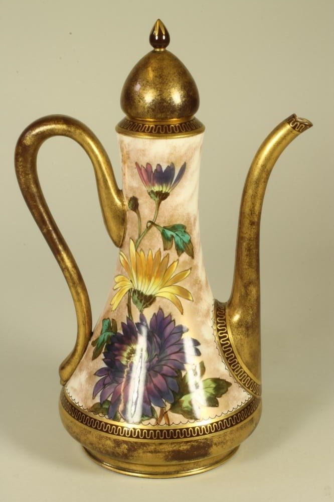 A DOULTON EARTHENWARE ROSE WATER SPRINKLER AND COVER Image