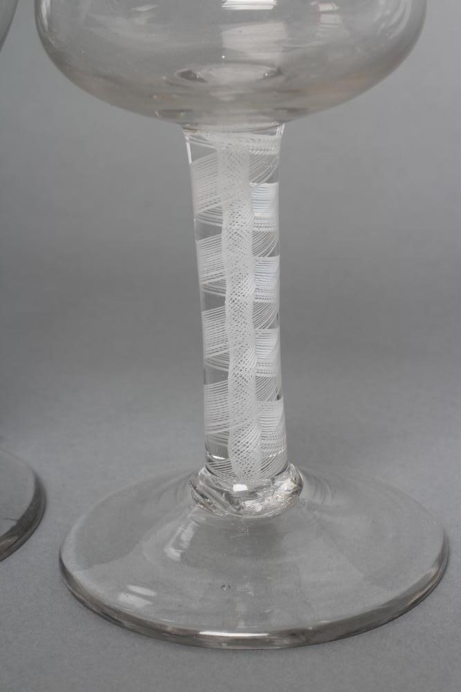 A COLLECTION OF FIVE OPAQUE SPIRAL TWIST GLASSES Image