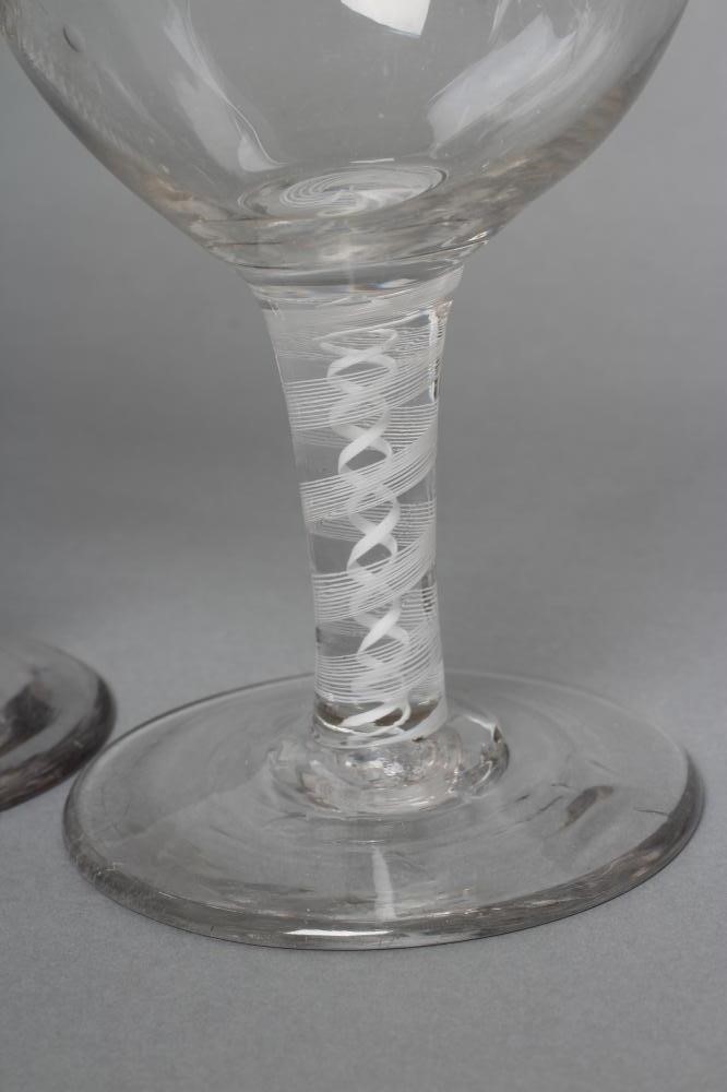 A COLLECTION OF FIVE OPAQUE SPIRAL TWIST GLASSES Image