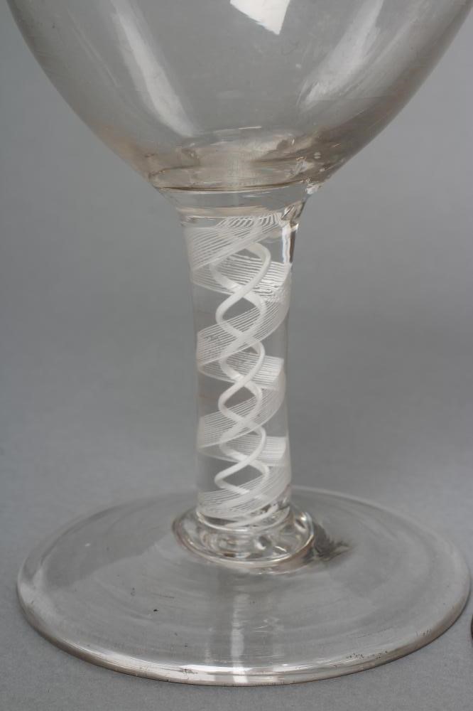 A COLLECTION OF FIVE OPAQUE SPIRAL TWIST GLASSES Image