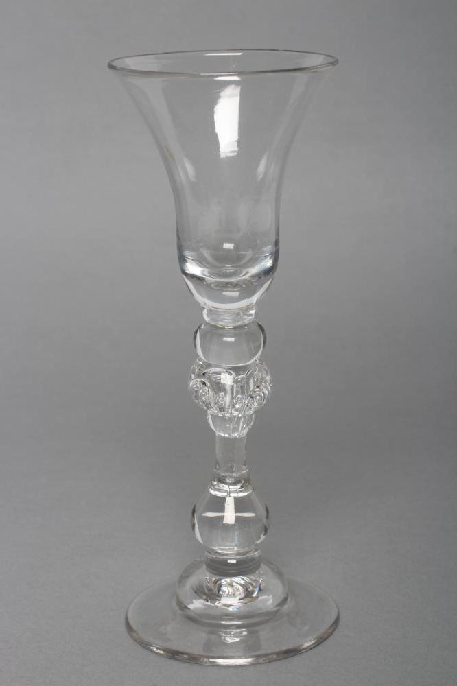 A LIGHT BALUSTER WINE GLASS Image