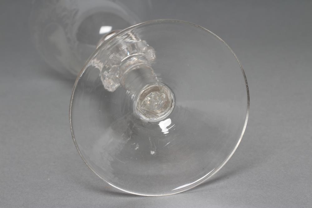 A TALL NEWCASTLE TYPE WINE GLASS Image