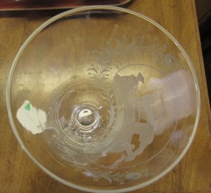 A TALL NEWCASTLE TYPE WINE GLASS Image