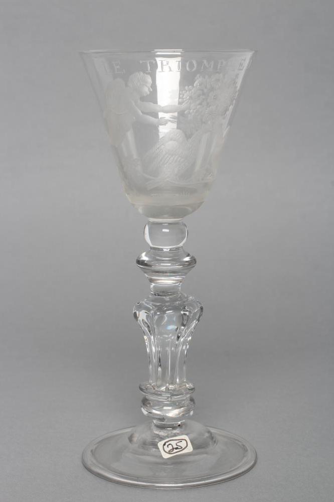 A "NEWCASTLE" TYPE WINE GLASS Image