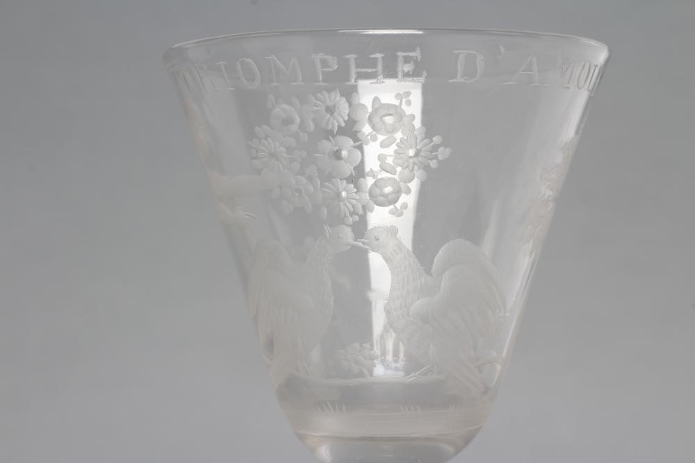 A "NEWCASTLE" TYPE WINE GLASS Image