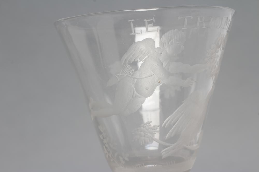A "NEWCASTLE" TYPE WINE GLASS Image