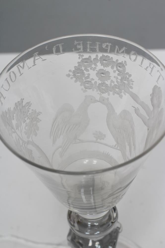 A "NEWCASTLE" TYPE WINE GLASS Image