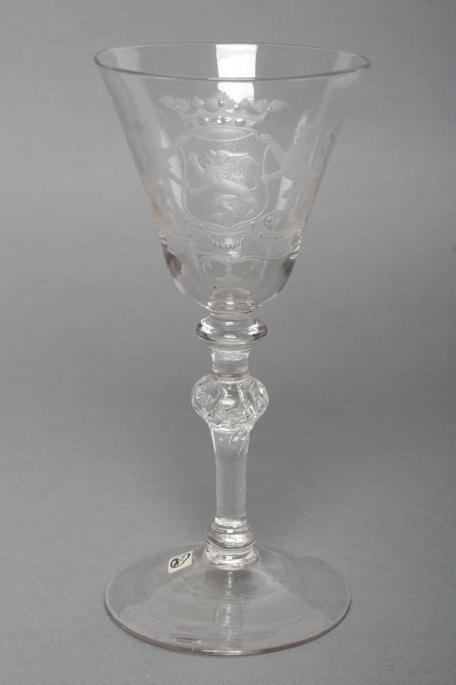 A "NEWCASTLE" TYPE WINE GLASS Image