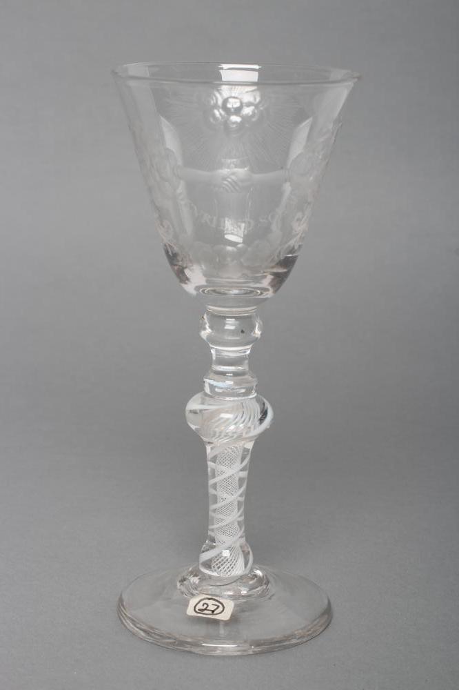A "NEWCASTLE" TYPE WINE GLASS Image