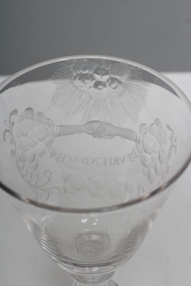 A "NEWCASTLE" TYPE WINE GLASS Image