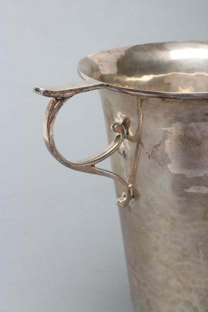 AN ARTS AND CRAFTS PLANISHED SILVER TROPHY CUP Image