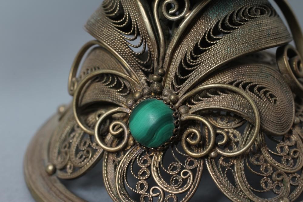 A RUSSIAN FILIGREE EGG STAND Image